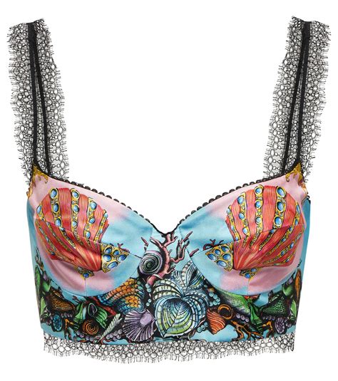 versace tresor de la mer bralette|Versace Trésor De La Mer Silk Bralette .